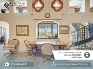 Custom-built workspace with natural light and curved stair design